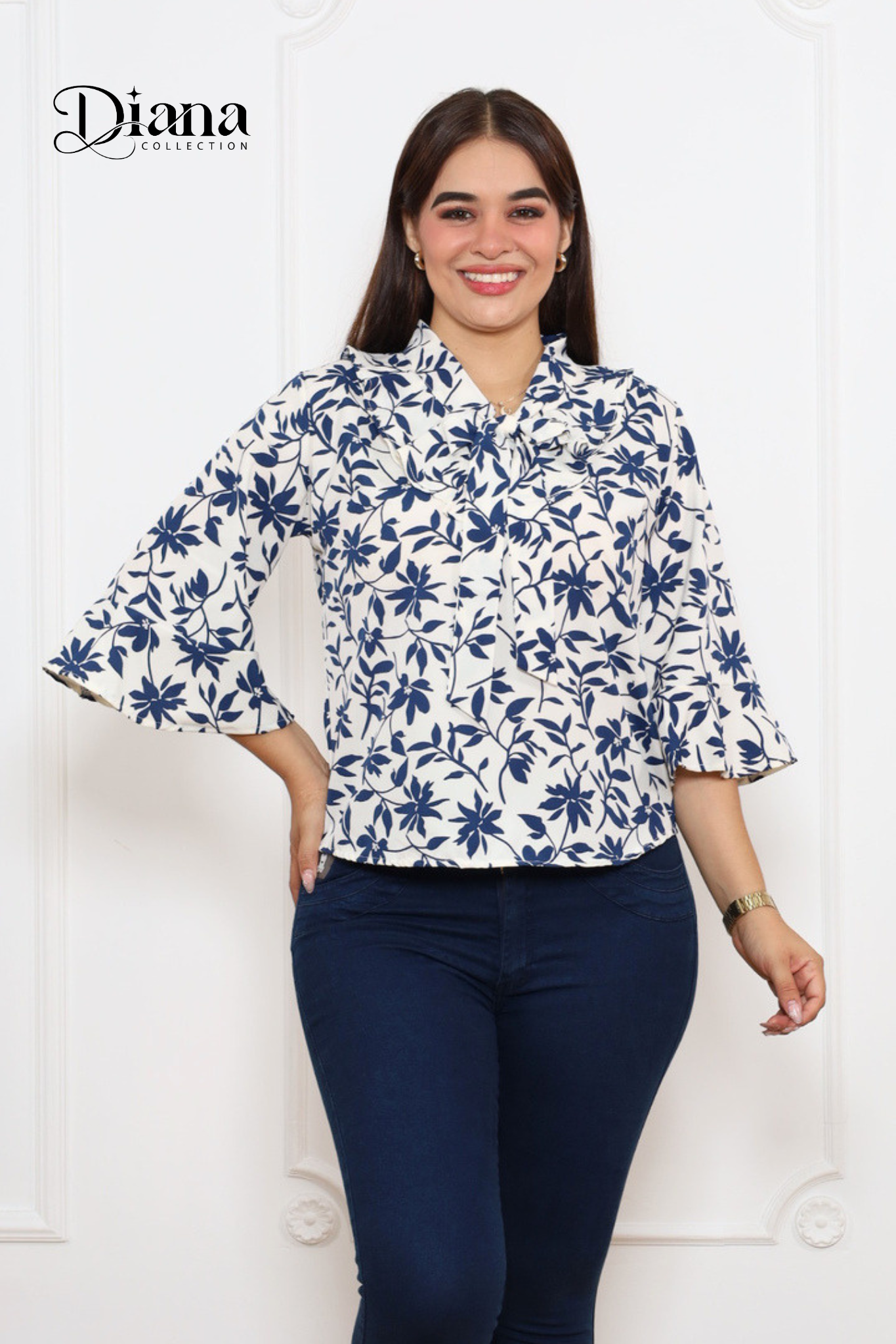 Blusa seda corbata
