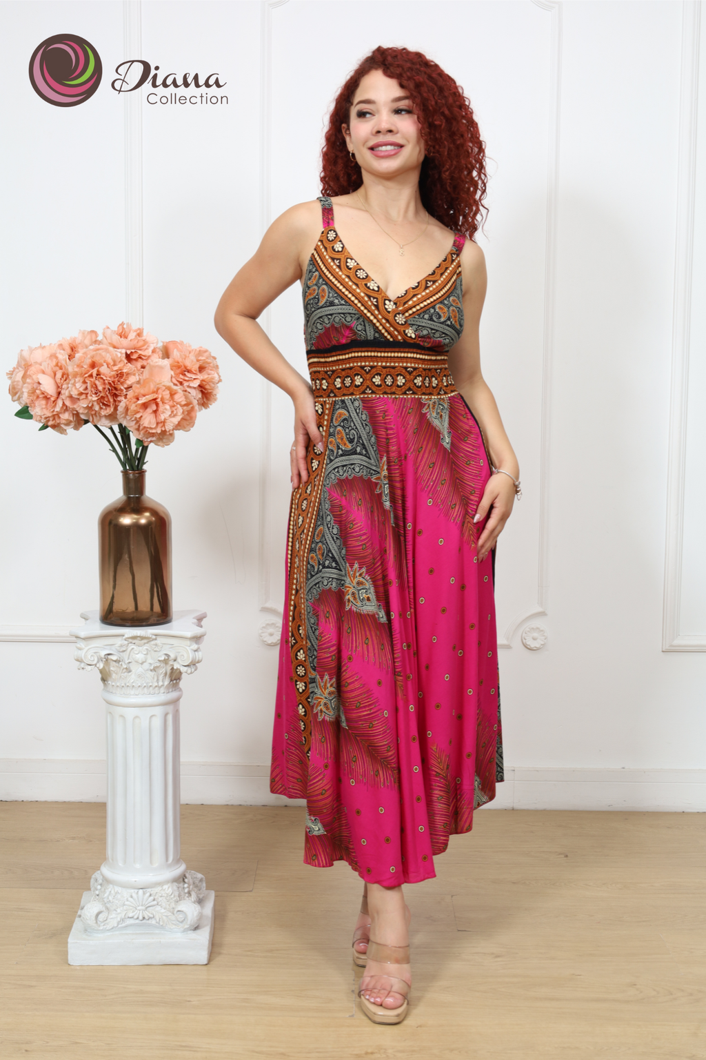 Vestido copa con tiras