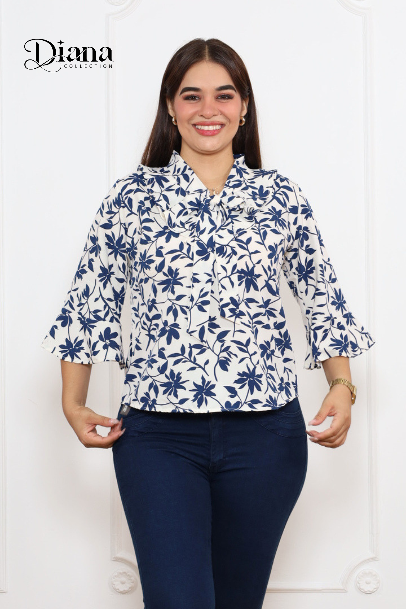 Blusa seda corbata