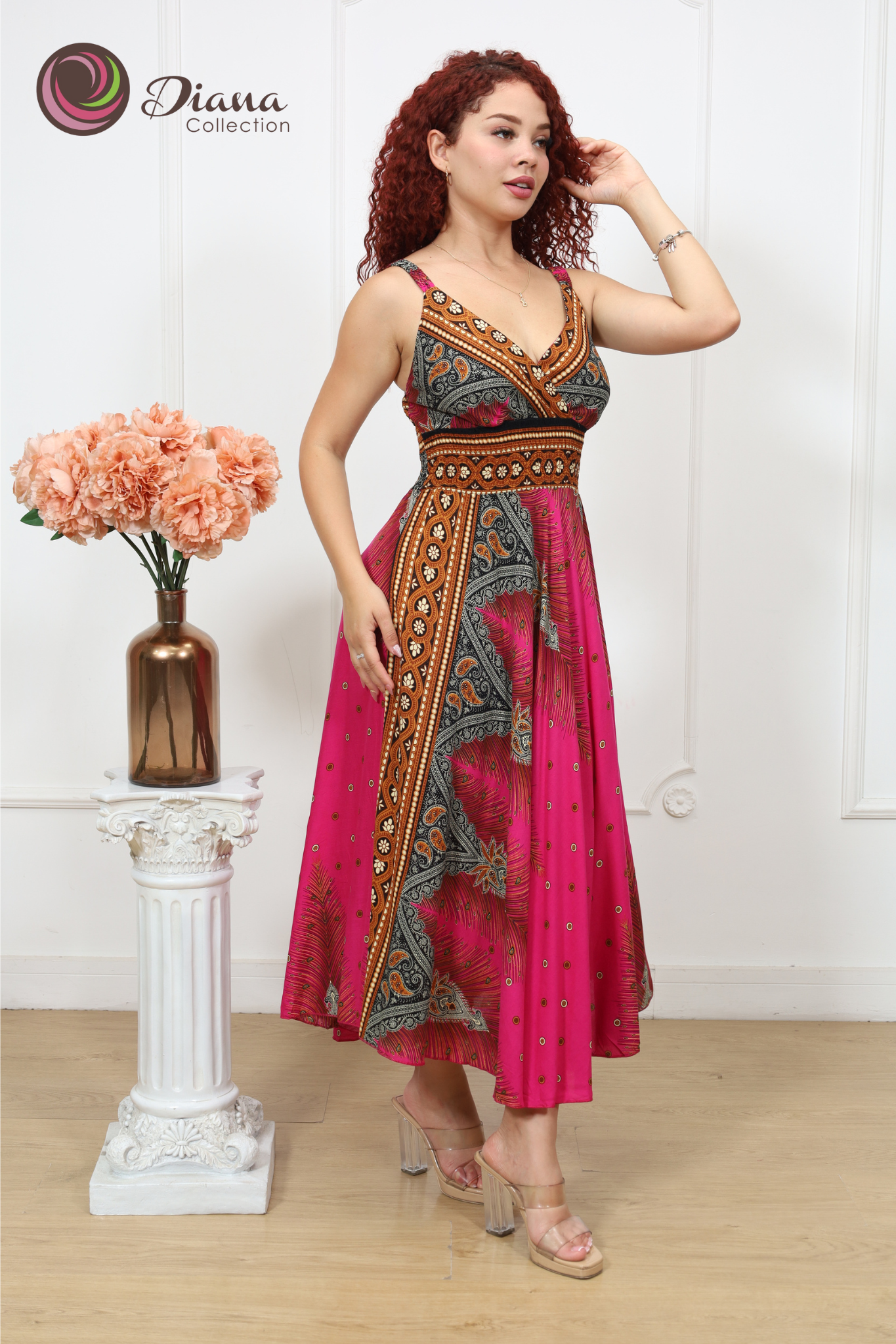 Vestido copa con tiras