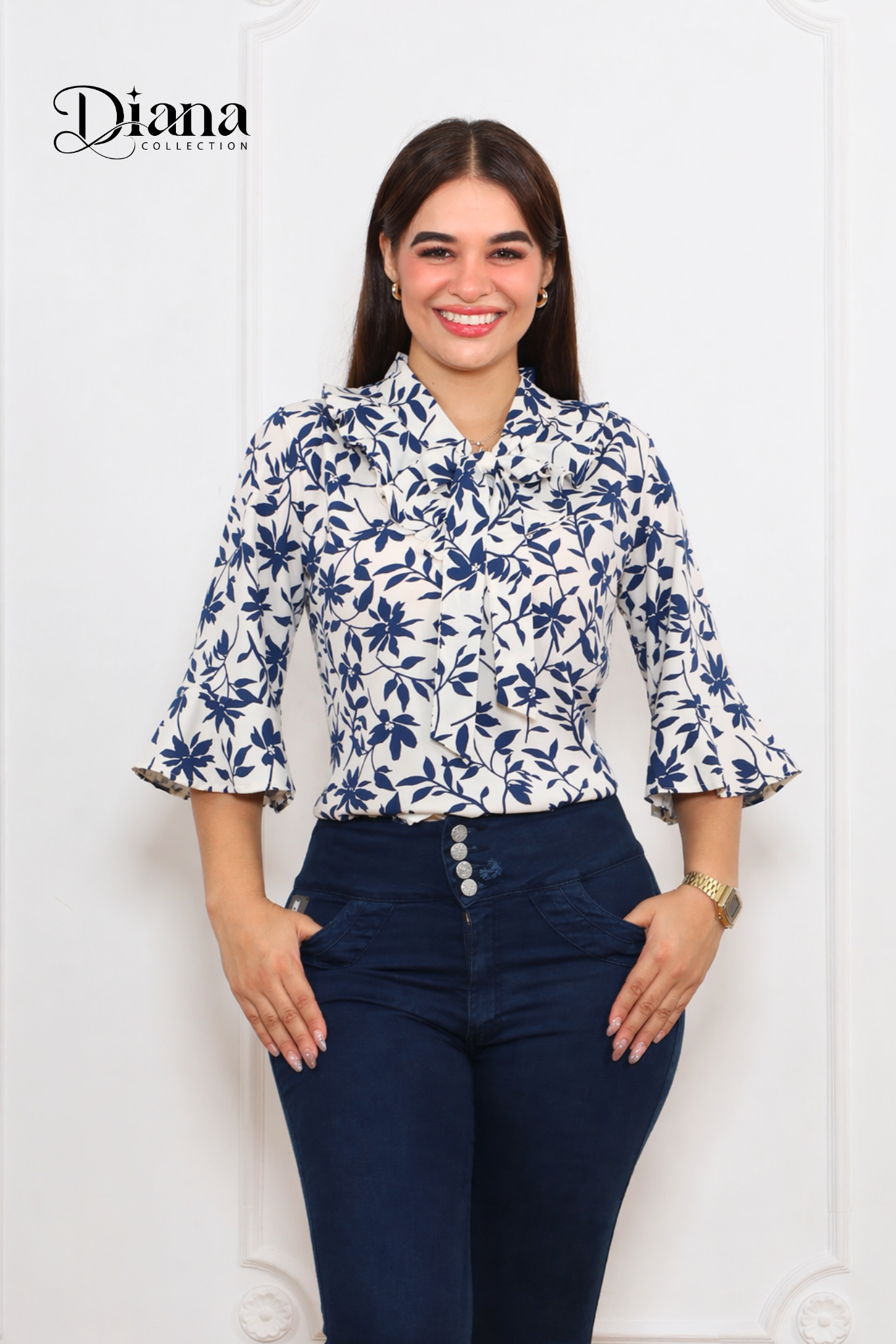 Blusa seda corbata