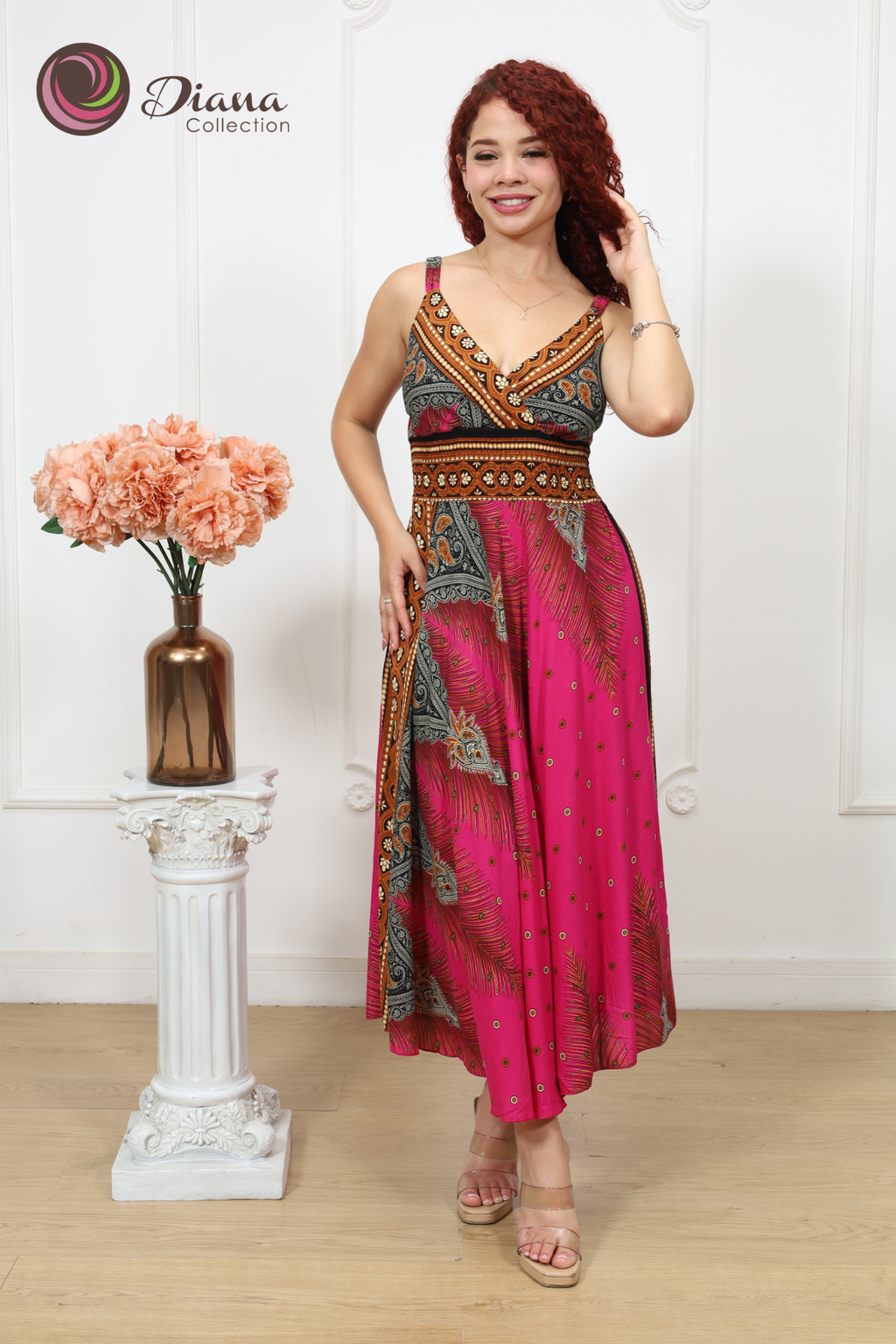 Vestido copa con tiras