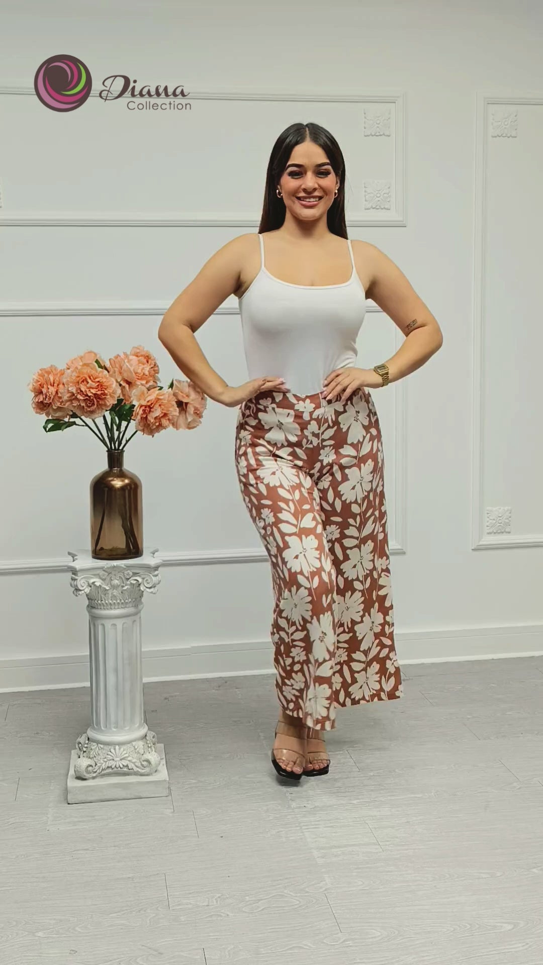 Pantalon pretina estampado